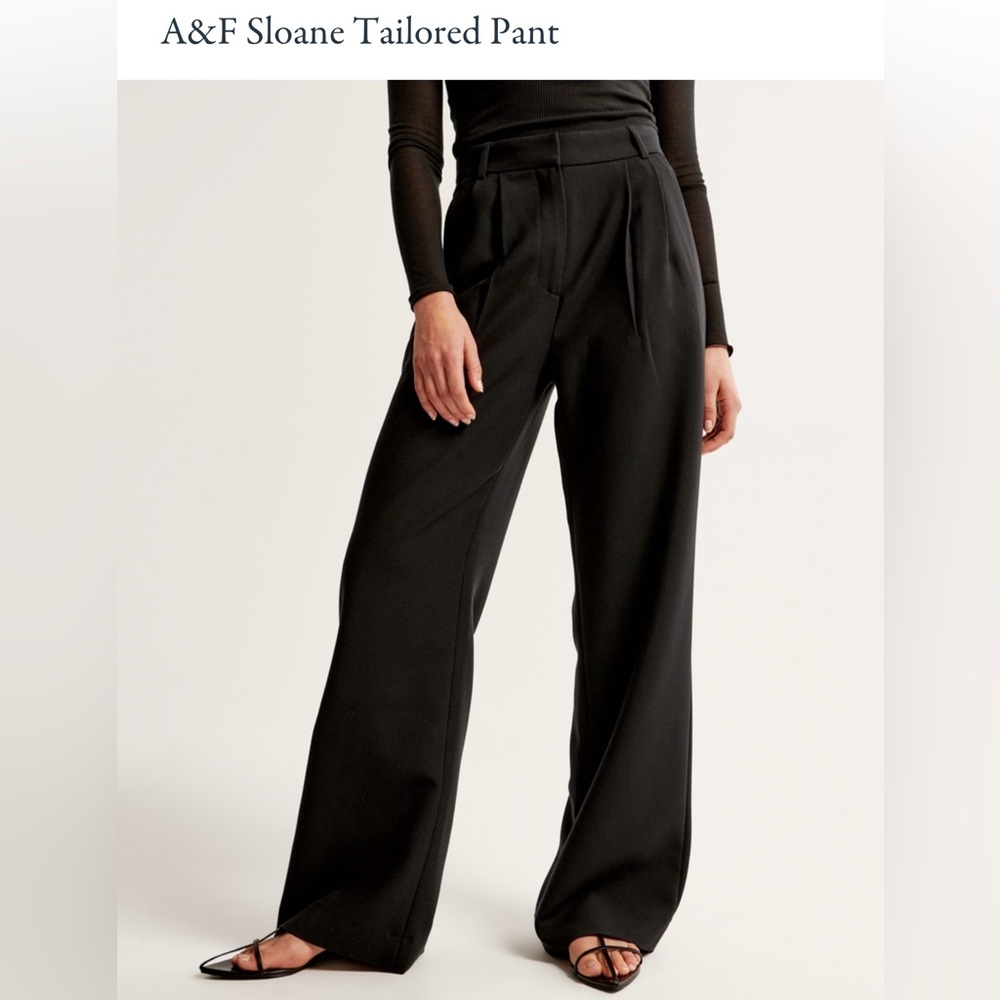 Abercrombie & Fitch Black Tailored Pants Long